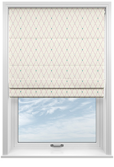 Puddle Down, Trellis Dolly Mix - Twist&Fit Roman Blind
